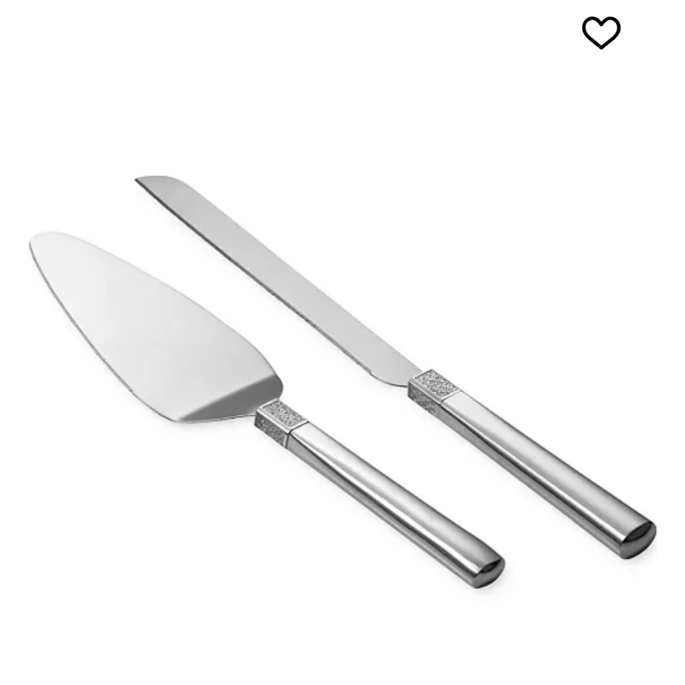 NWT Waterford Lismore Diamond Cake Knife & Server Set